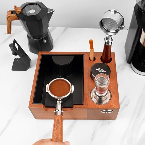IKAPE 51/53/54/58mm Espresso Knock Box, Sandywood Coffee Station