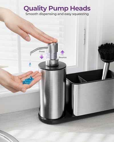 Stainless Steel Kitchen Sink Caddy, 3-in-1