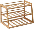 Honey-Can-Do 3-Tier Bamboo Water Bottle Organizer Rack - Stackable