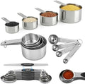 17 Pieces Stainless Steel Measuring Cups & Magnetic Measuring Spoons