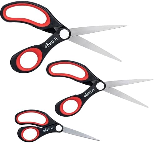 LIVINGO 4-Pack Multipurpose Shears, Heavy Duty Scissors for Home &