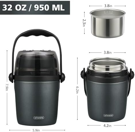 wiwens 32oz Soup Thermos Lunch Container