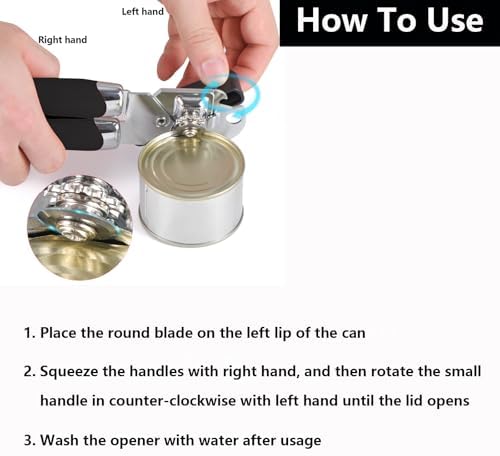 Left Handed Can Opener and bottle bottle openers (Black)