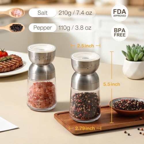 Vucchini Manual Ceramic Salt & Pepper Grinder Set