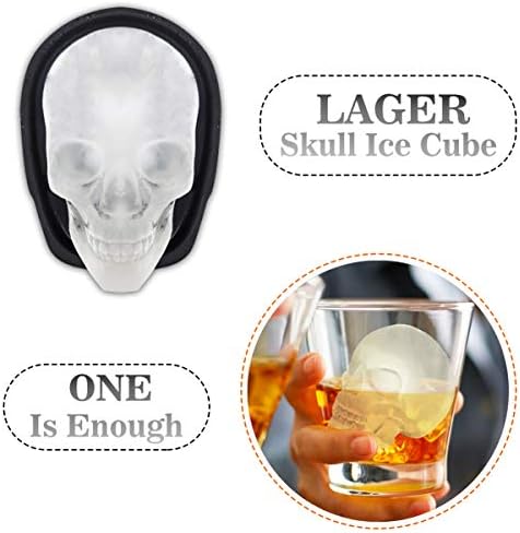 Extra Large 3D Skull Ice Cube Mold Silicone Ice Molds for Whiskey Ice