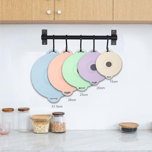 5 Pack Silicone Food Storage Lids, 5 Sizes