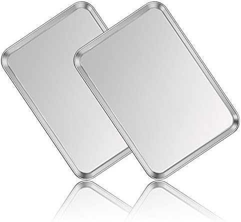 Stainless Steel Baking Sheet Pan Set of 2, Cookie Sheets
