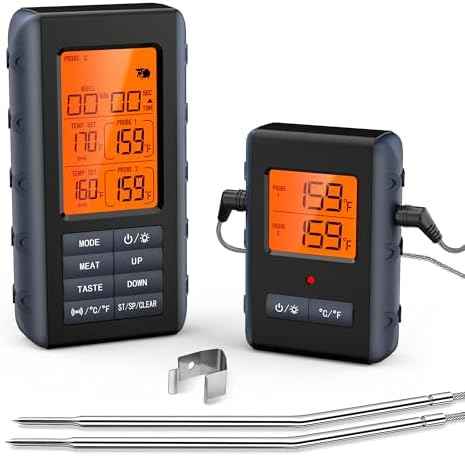 Remote Meat Thermometer Wireless, Vauno Wireless Meat Thermometer for