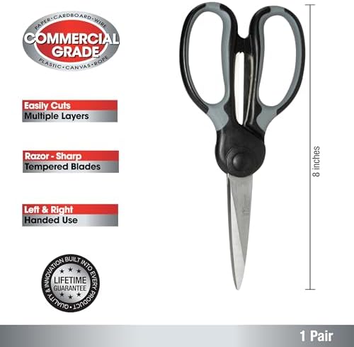 Titan Industrial Grade Heavy Duty Scissors Multipurpose Shears for