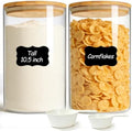 ComSaf Flour Sugar Storage Containers 4 Qt, 2 Pack Glass Flour