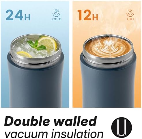 FJbottle Insulated Stainless Steel Water Bottle, 24 oz No Straw