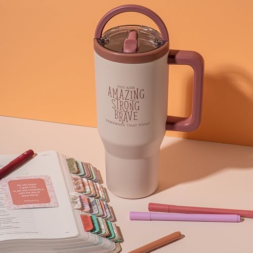 DIVERSEBEE 30 oz Insulated Stainless Steel Tumbler with Lid (Blush)