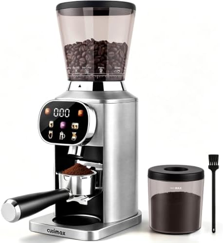 CUSIMAX Electric Burr Coffee Grinder, 48 Settings