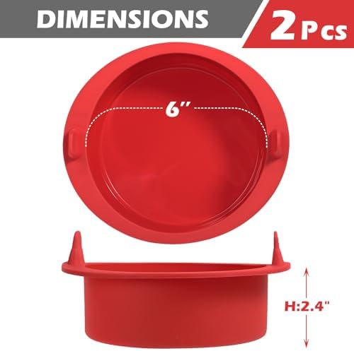 Webake 6 Inch Air Fryer Round Cake Pans for Baking, Nonstick Silicone