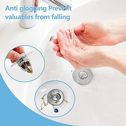 2Pcs Bathroom Sink Stoppers,Pop Up Drain Stopper for Bathroom