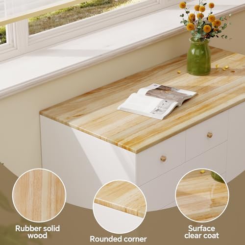 Rubberwood Butcher Block Countertop, 48"x30"