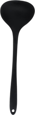 Jiozermi Silicone Soup Ladle, 12-Inch Long Handle Ladle Spoon, Heat Resistant by Jiozermi