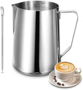 304 Stainless Steel Milk Frothing Pitcher 50oz, Steaming Pitchers with