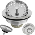 Kitchen Sink Drain Assembly, 3-1/2 Inch, Brushed Stainless Steel