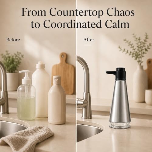 Stainless Steel Soap Dispenser with Adjustable Output