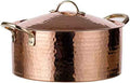 DEMMEX 1.2MM Thick Hammered Copper Soup Pot Casserole Pan Dish Dutch