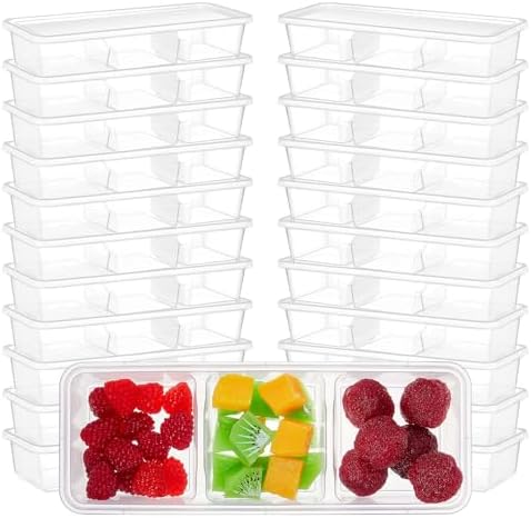 Hushee 10 Pack 17 oz Small Meal Prep Containers Snack Boxes, Clear