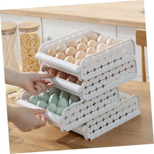 2pcs Drawer Type Plastic Egg Box for Fridge Storage Organizer