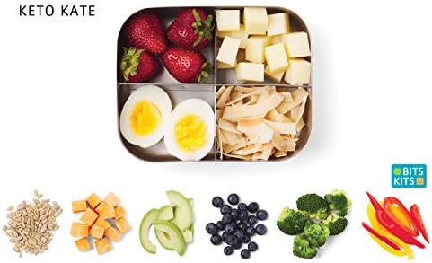 Bits Kits Stainless Steel Bento Box Lunch and Snack Container, 4