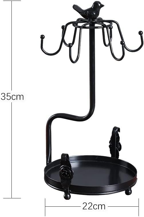 Coffee Mug Tree, Coffee Cup Holder for Countertop with 6 Hooks, Tea