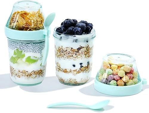 Felli On the Go Yogurt Parfait Snack Cups with Lid, Reusable Acrylic