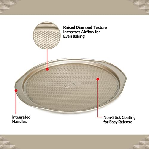 Glad Nonstick Large Pizza Pan for Oven | Round Baking Tray | Textured