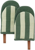 Folkulture Oven Mitts, Set of 2, Matcha Green, 5.75"x9"
