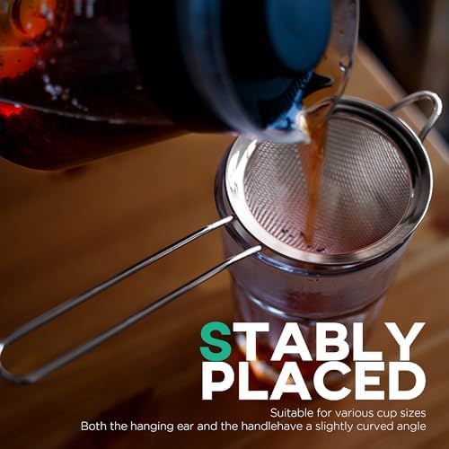 Homestia 2 Pack Stainless Steel Fine Mesh Strainer, Sieve Sifter For