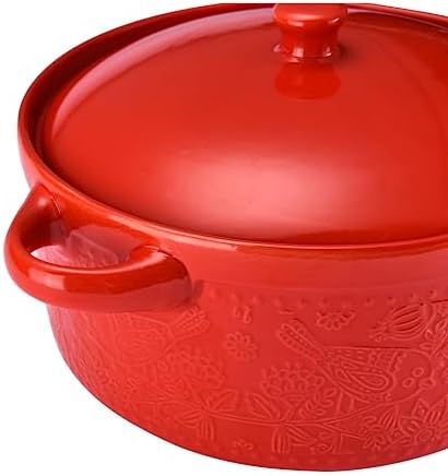 Ceramic Casserole Dish - Baking Dish Bowl Oven Safe With Lid and