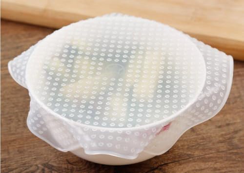 Reusable Transparent Silicone Food Wraps, 7.87 * 7.87in