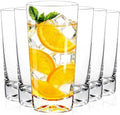 16 oz Drinking Glasses Set of 6 with Wide Mouth and Heavy Base