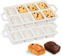 Mini Loaf Pans with Metal Frame - 2 Pack Silicone Bread Loaf Pan