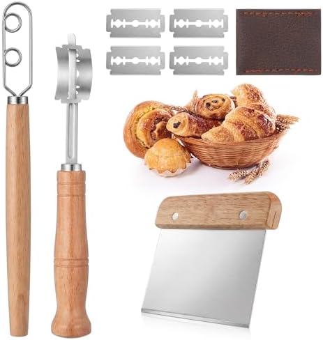 Mifoci 9 Pcs Sourdough Starter Kit Danish Dough Whisk Dutch Dough
