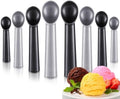 Gejoy 8 Pcs Ice Cream Scoop Set, Ice Cream Scoops 7 Inch, Black and