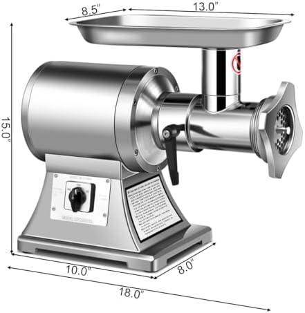 Tangkula Commercial Meat Grinder, 1.5 HP, 1100W