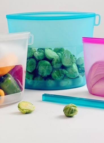 Reusable Silicone Food Storage Bags (Set of 4), Dishwasher Oven