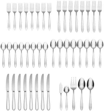 Oneida Mooncrest 45-Piece 18/0 Silverware Set for 8, Flatware