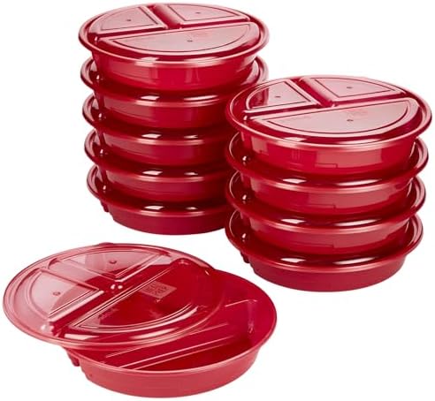 GoodCook Meal Prep Containers Set Microwave & Dishwasher-Safe Round