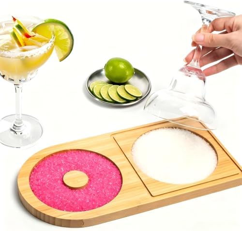Salt Rimmer Set for Margarita and Cocktail, Bar Glass Rimmer