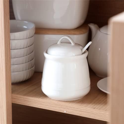 Ceramic Sugar Bowl, White