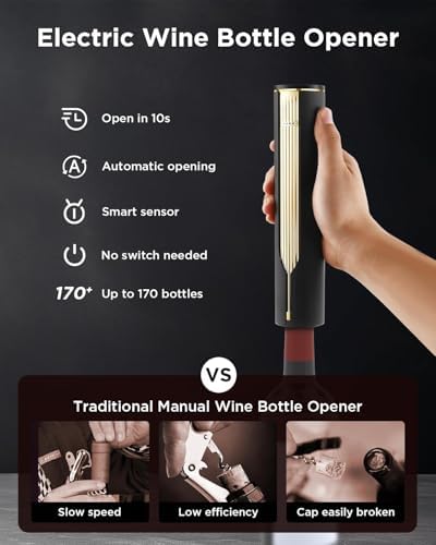 Newise Rechargeable Electric Wine Bottle Opener with Charging Base