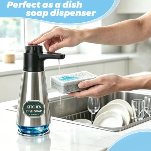 Stainless Steel Soap Dispenser for Hand Soap & Dish Soap
