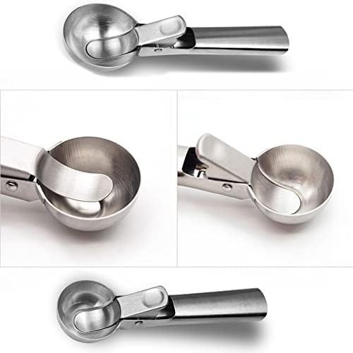 Stainless Steel Ice Cream Scooper with Trigger Release, Heavy Duty