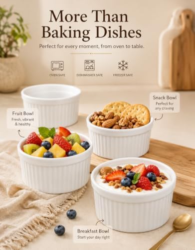 Ceramic Bakeware 16oz Casserole Dishes Oven Safe Small Baking Dishes
