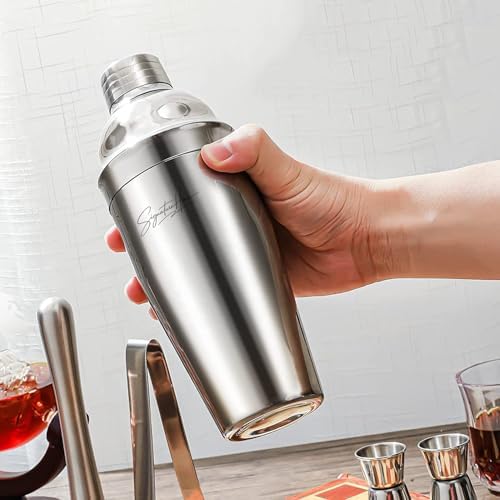 Cocktail Shaker Set – SignatureHour 24 oz Stainless Steel 9-Piece